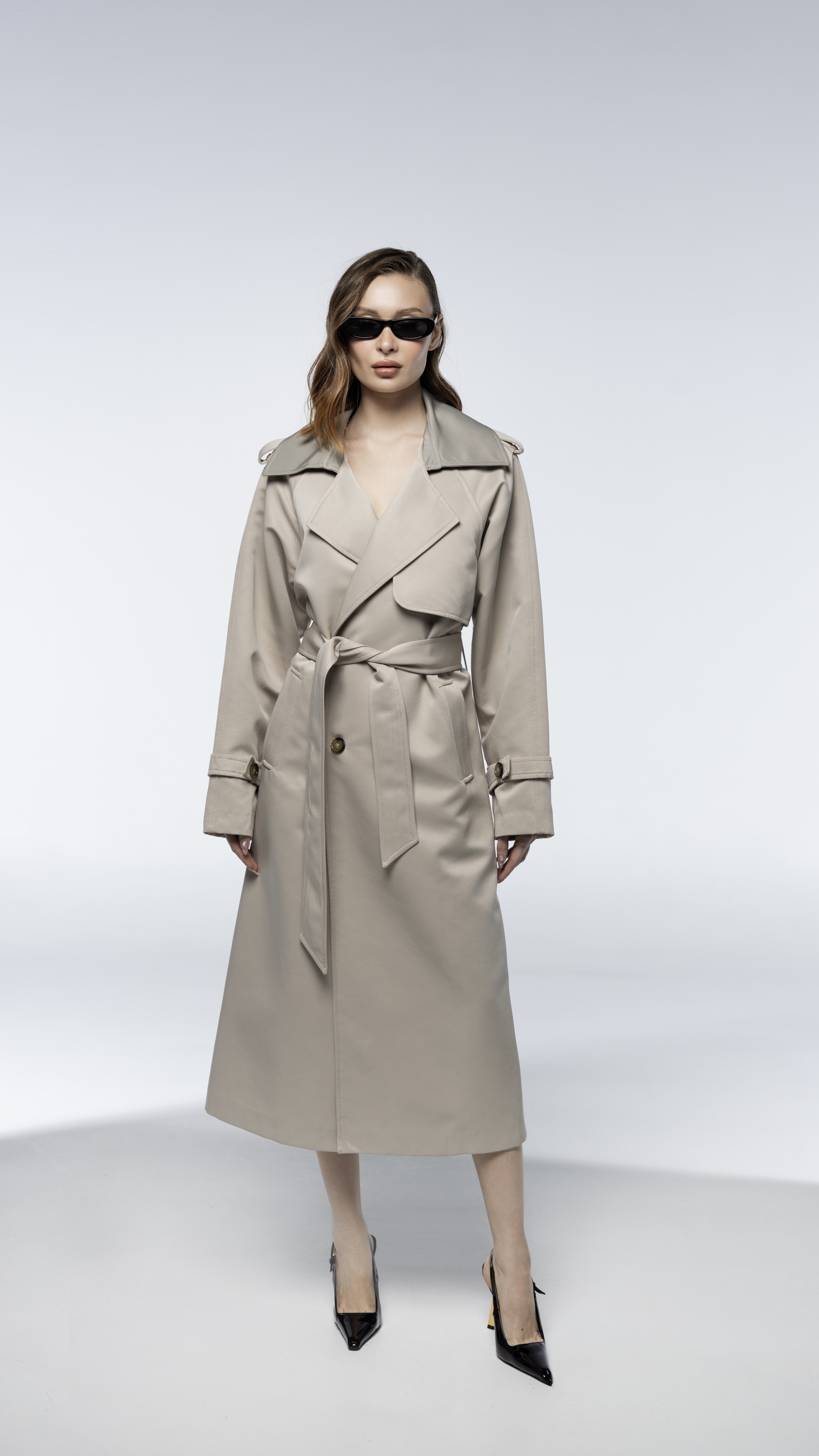 Ivory bloom trenchcoat