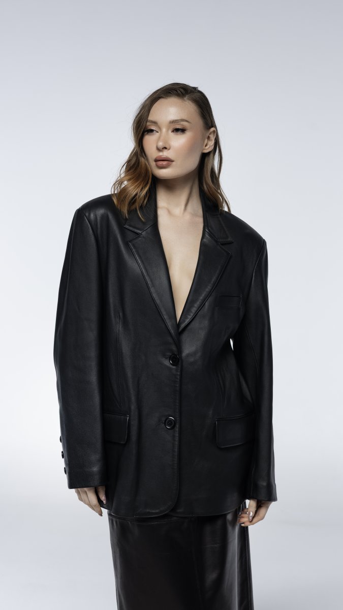 Milano classic leather blazer